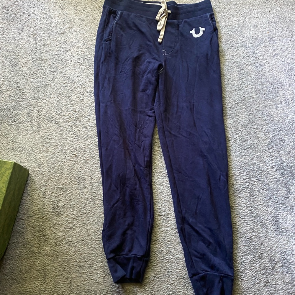 True religion navy blue joggers size medium